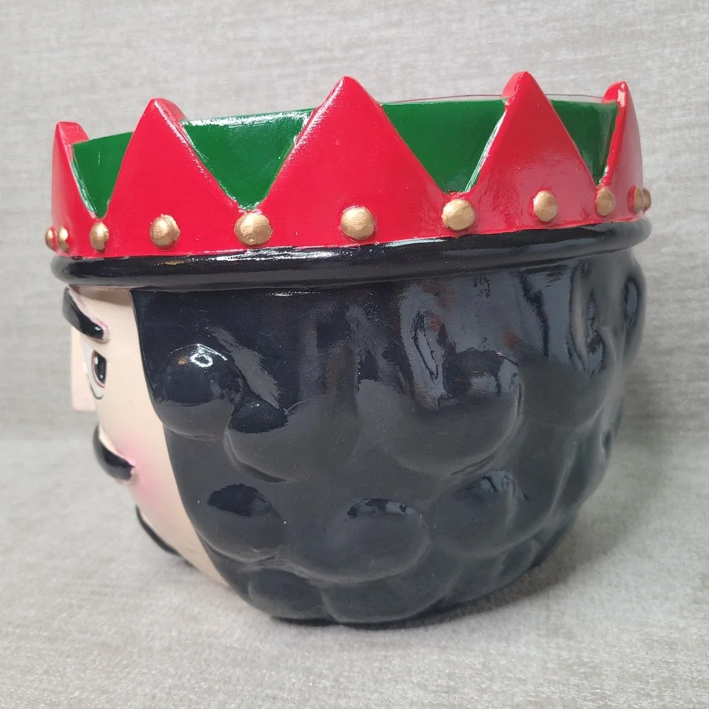 Grandin Road Nutcracker Bowl James Christmas Holiday Decor RETIRED & RARE w Box